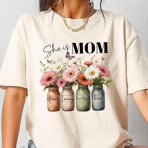 Floral Christian Mom Shirt Bible Verse Tee